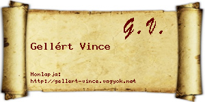 Gellért Vince névjegykártya